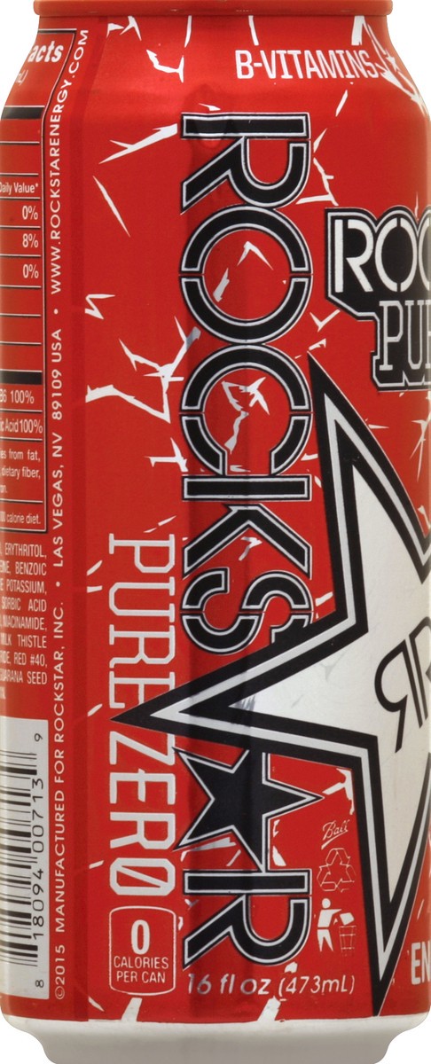 slide 4 of 4, Rockstar Pure Zero Watermelon Energy Drink - 16 fl oz, 16 fl oz