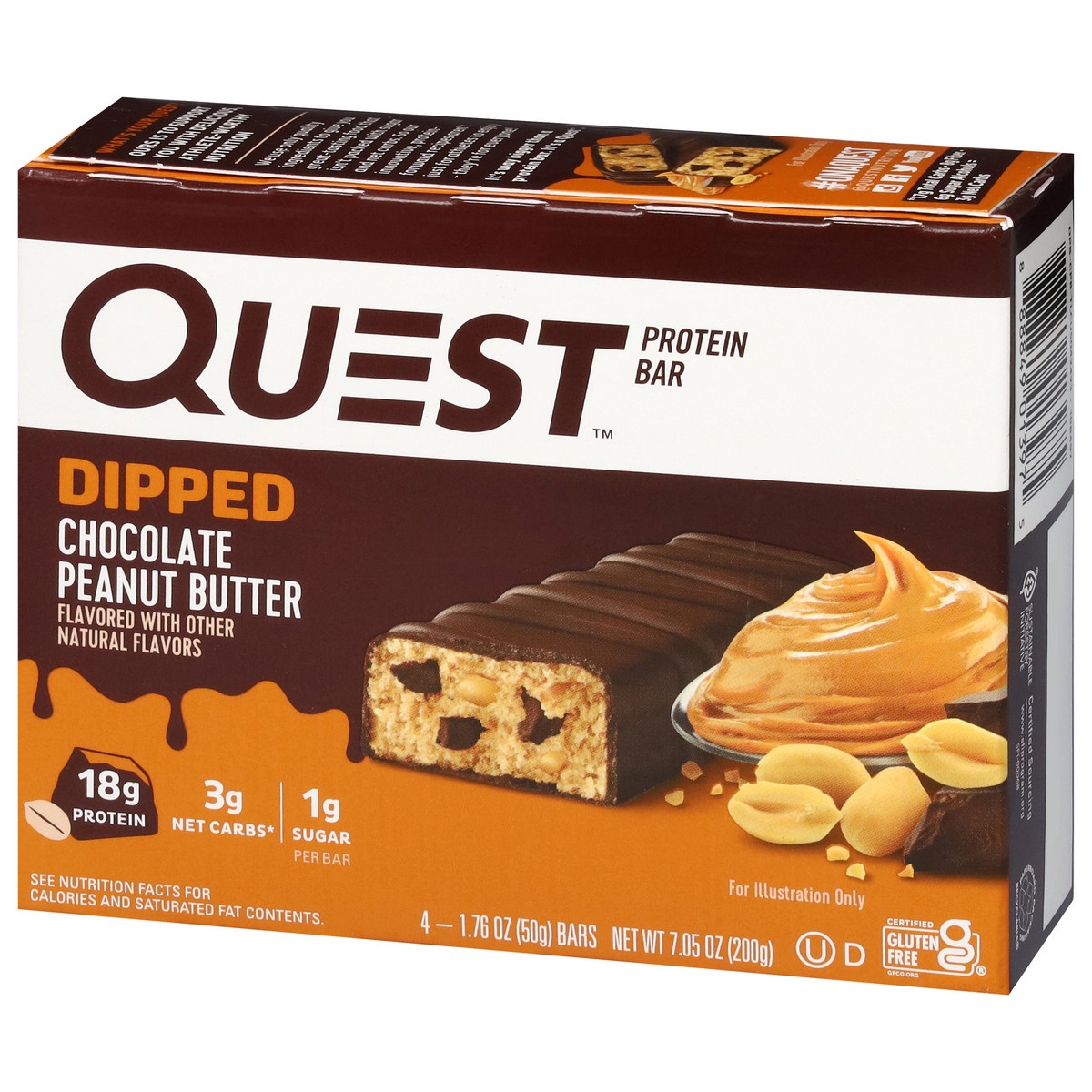 slide 4 of 16, Quest Protein Bar, Chocolate Peanut Butter, Dipped, 4 ct