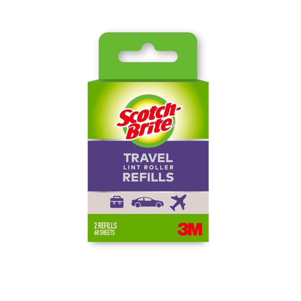 slide 1 of 1, Scotch-Brite Travel Lint Roller Refills, 2 ct