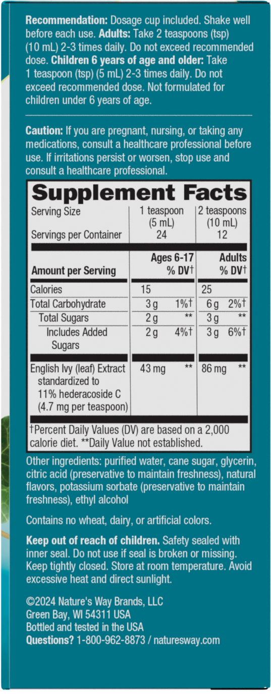 slide 2 of 5, Nature's Way Bronchial Soothe Ivy Leaf Extract Syrup, 3.4 oz