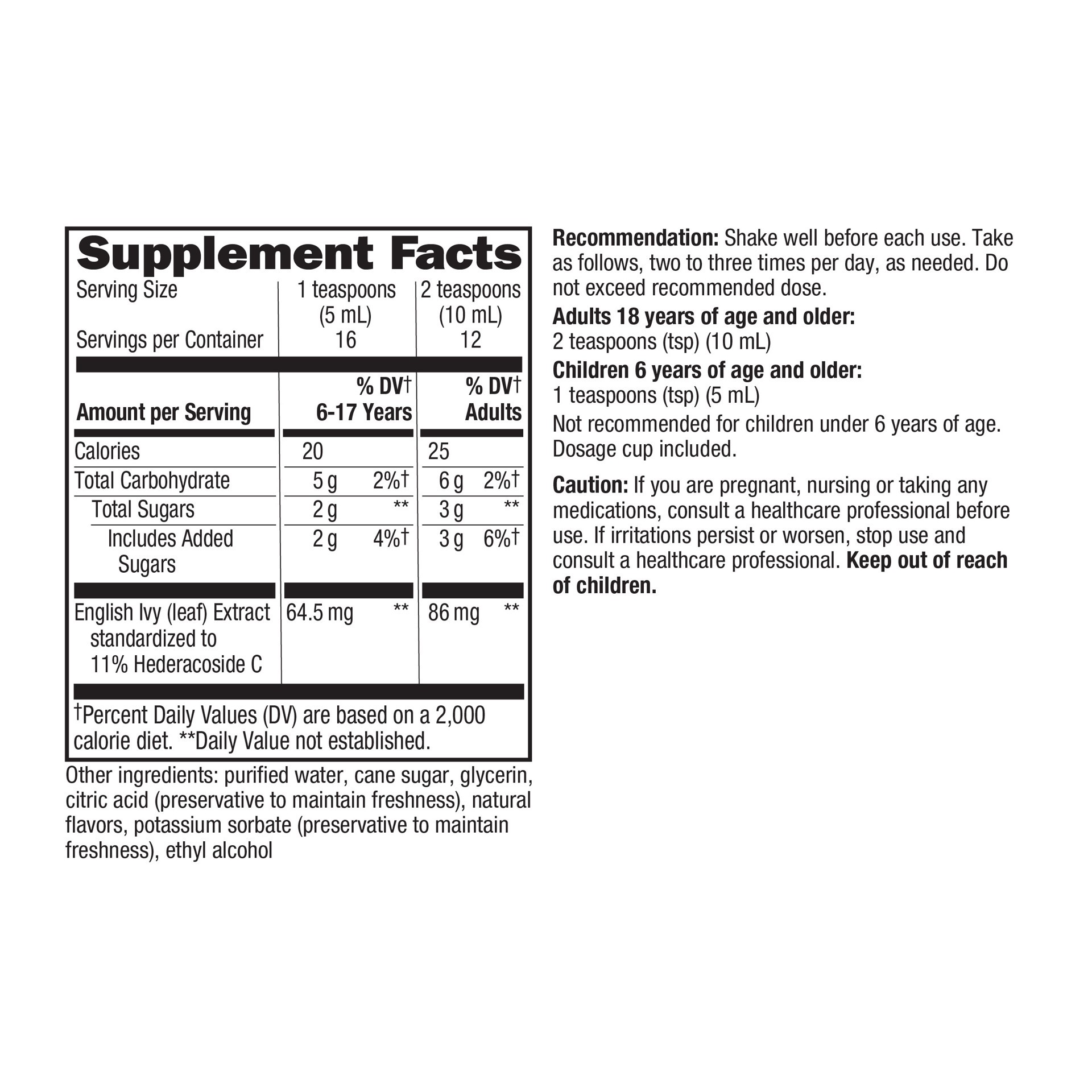 slide 3 of 5, Nature's Way Bronchial Soothe Ivy Leaf Extract Syrup, 3.4 oz