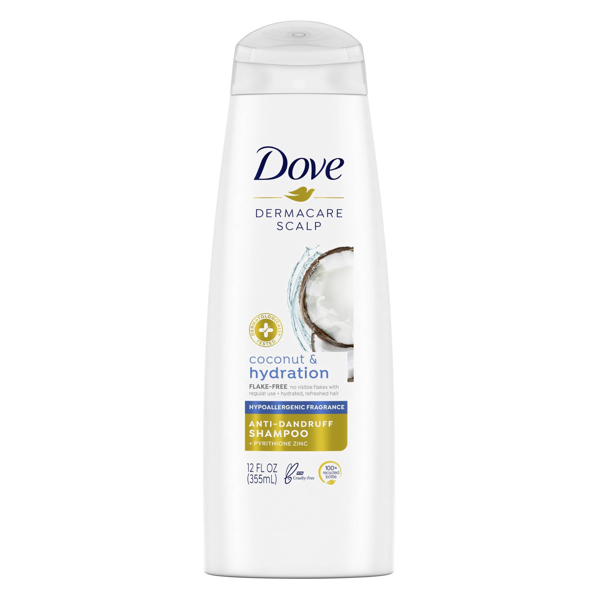 slide 8 of 15, Dove DermaCare Scalp Anti-Dandruff Shampoo Coconut & Hydration, 12 oz, 12 oz