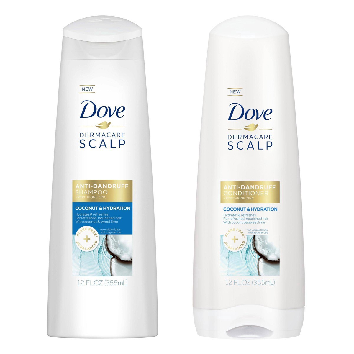 slide 15 of 15, Dove DermaCare Scalp Anti-Dandruff Shampoo Coconut & Hydration, 12 oz, 12 oz