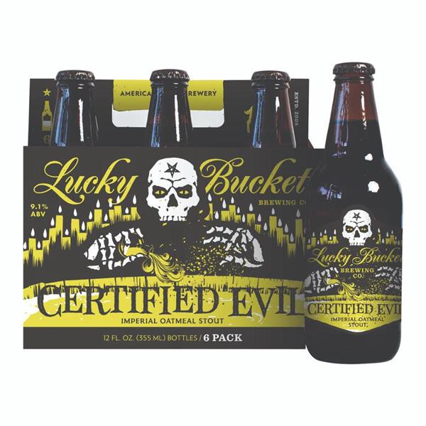 slide 1 of 1, Lucky Bucket Brewing Co. Certified Evil, Bottles, 12 fl oz