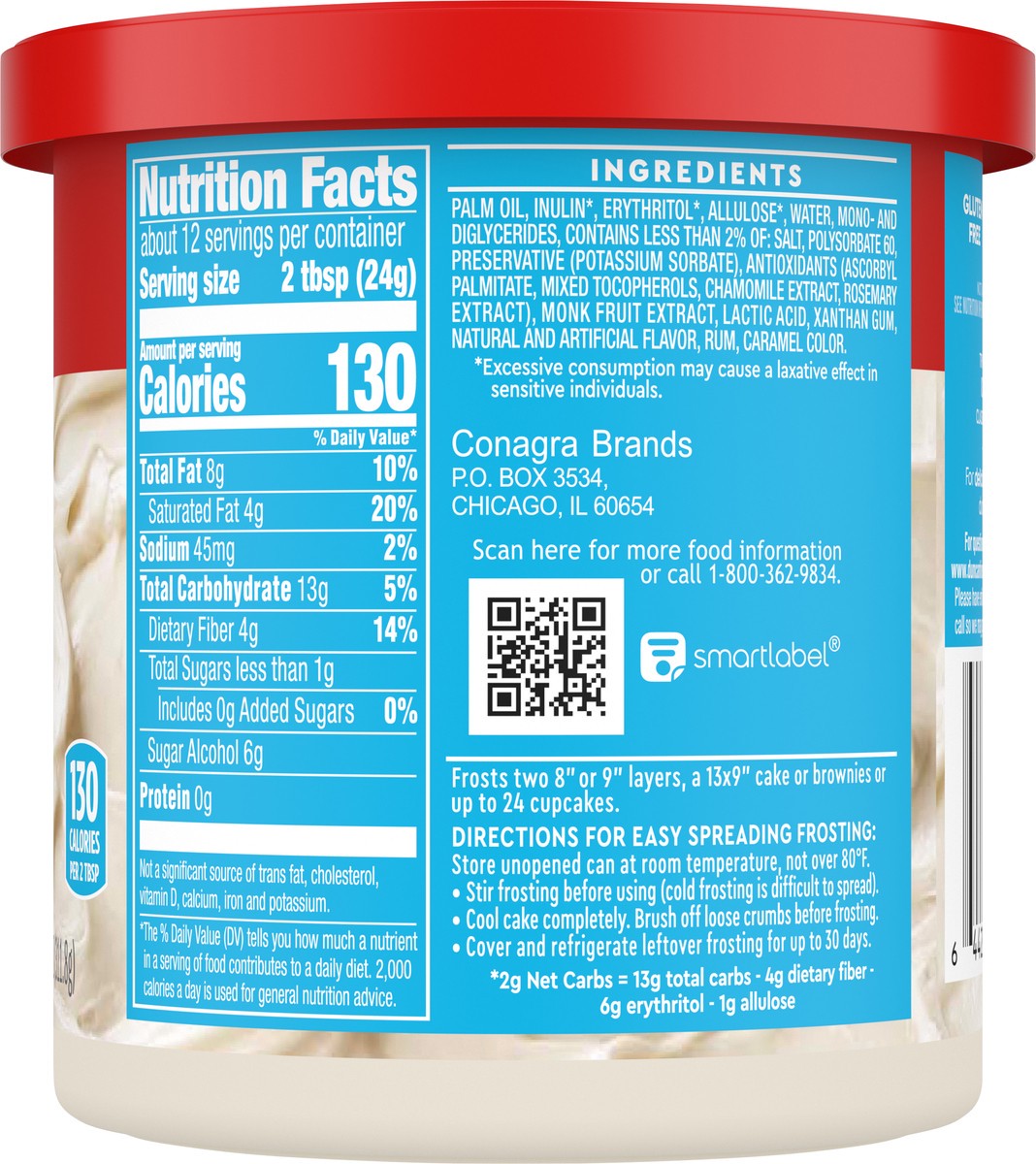 slide 3 of 5, Duncan Hines Keto Friendly Vanilla Frosting 11 oz, 11 oz