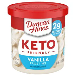 Duncan Hines Keto Friendly Vanilla Flavored Frosting, 11 oz