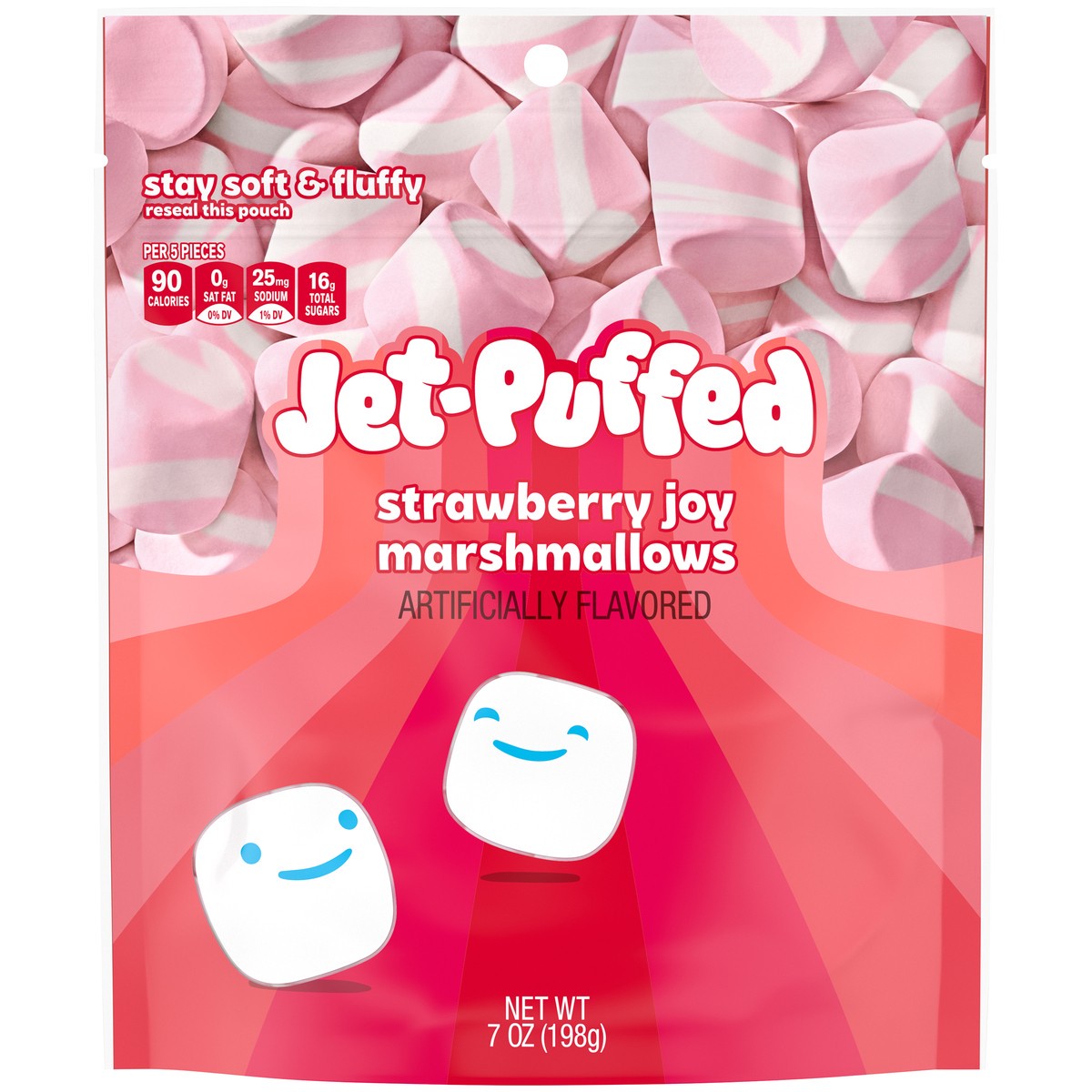 slide 5 of 9, Jet-Puffed Strawberry Strawberry Marshmallows, 7 oz