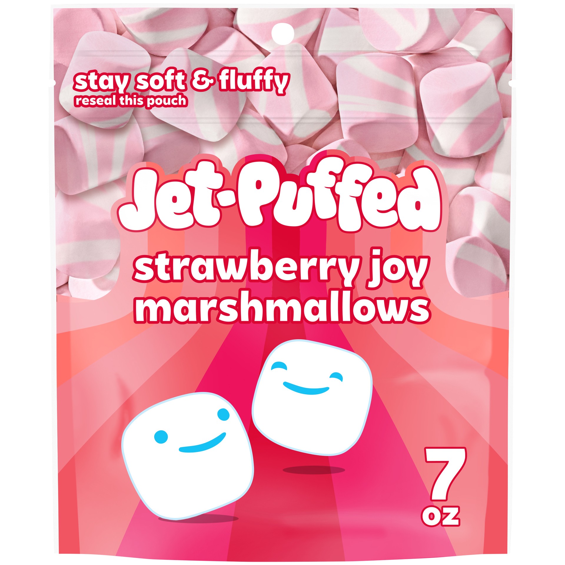 slide 1 of 9, Jet-Puffed Strawberry Strawberry Marshmallows, 7 oz