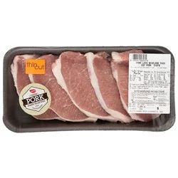 Raley's Pork Chops, Boneless Thin Cut Pork Loin Chops - Per Pound