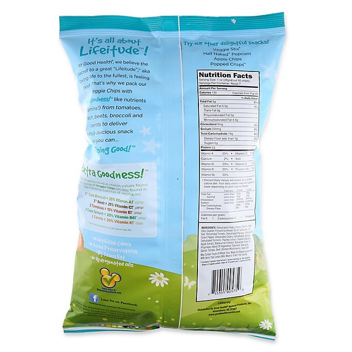 slide 2 of 2, Disney Good Health Mickey Shaped Veggie Chips, 6.7 oz