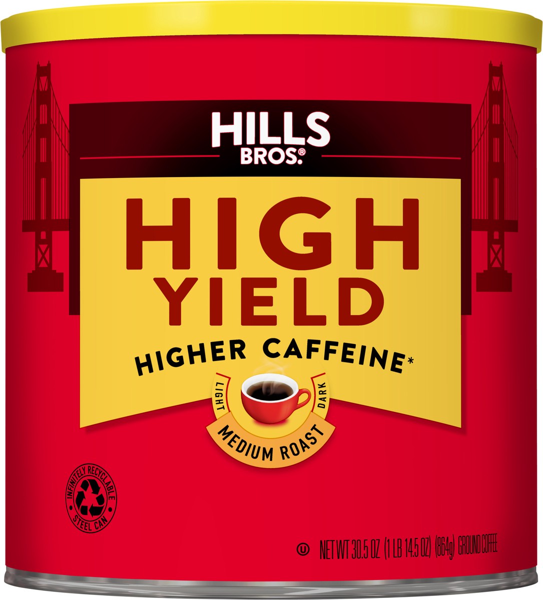 slide 3 of 7, Hills Bros. Hills Brothers High Yield Ground Coffee, 30.5 oz