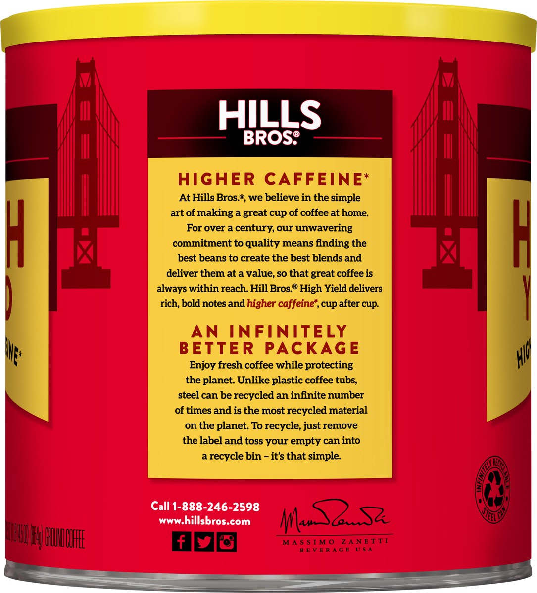 slide 5 of 7, Hills Bros. Hills Brothers High Yield Ground Coffee, 30.5 oz