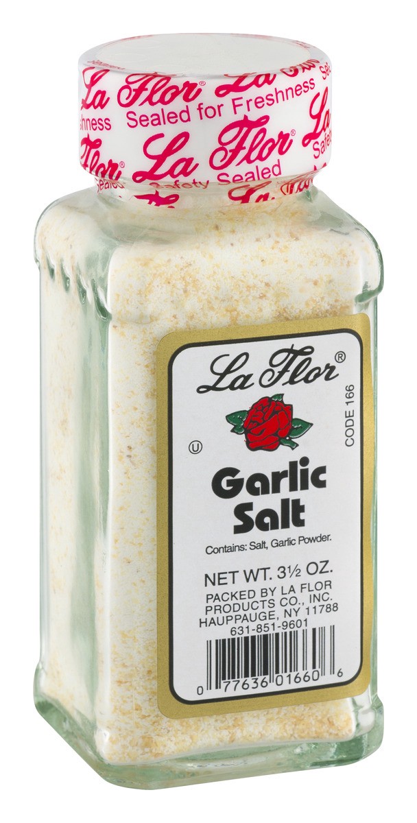 slide 2 of 9, La Flor Garlic Salt, 3.5 oz