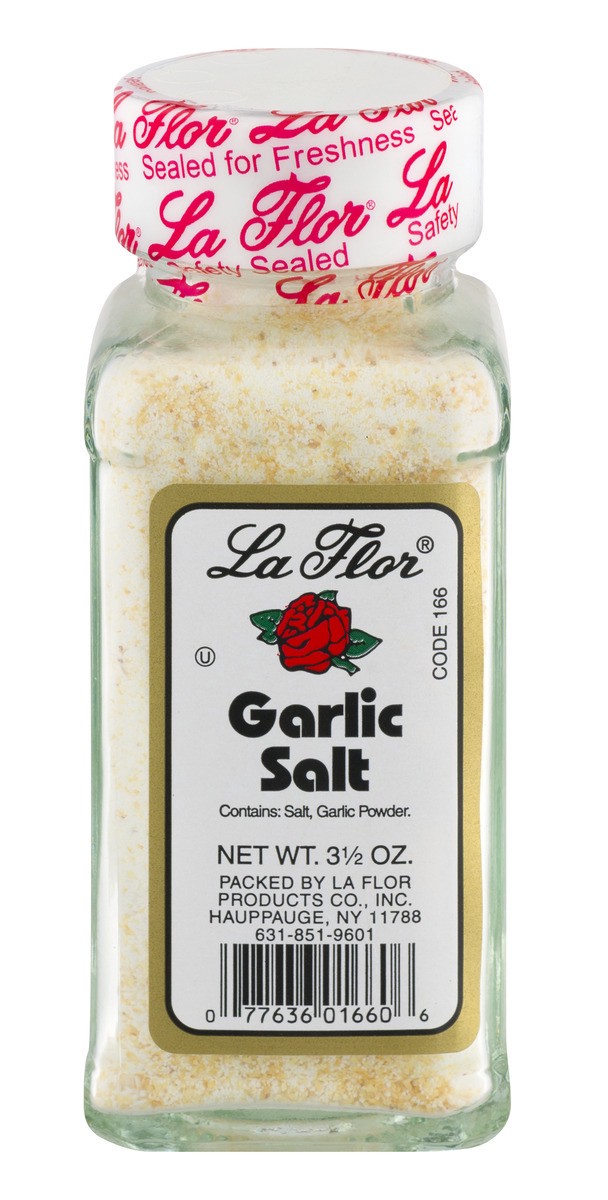 slide 1 of 9, La Flor Garlic Salt, 3.5 oz