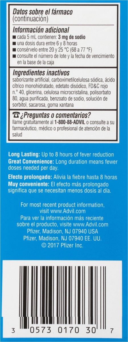 slide 3 of 10, Advil Children's Advil Pain Reliever and Fever Reducer, Liquid Children's Ibuprofen for Pain Relief, Fruit - 4 Fl Oz, 4 fl oz