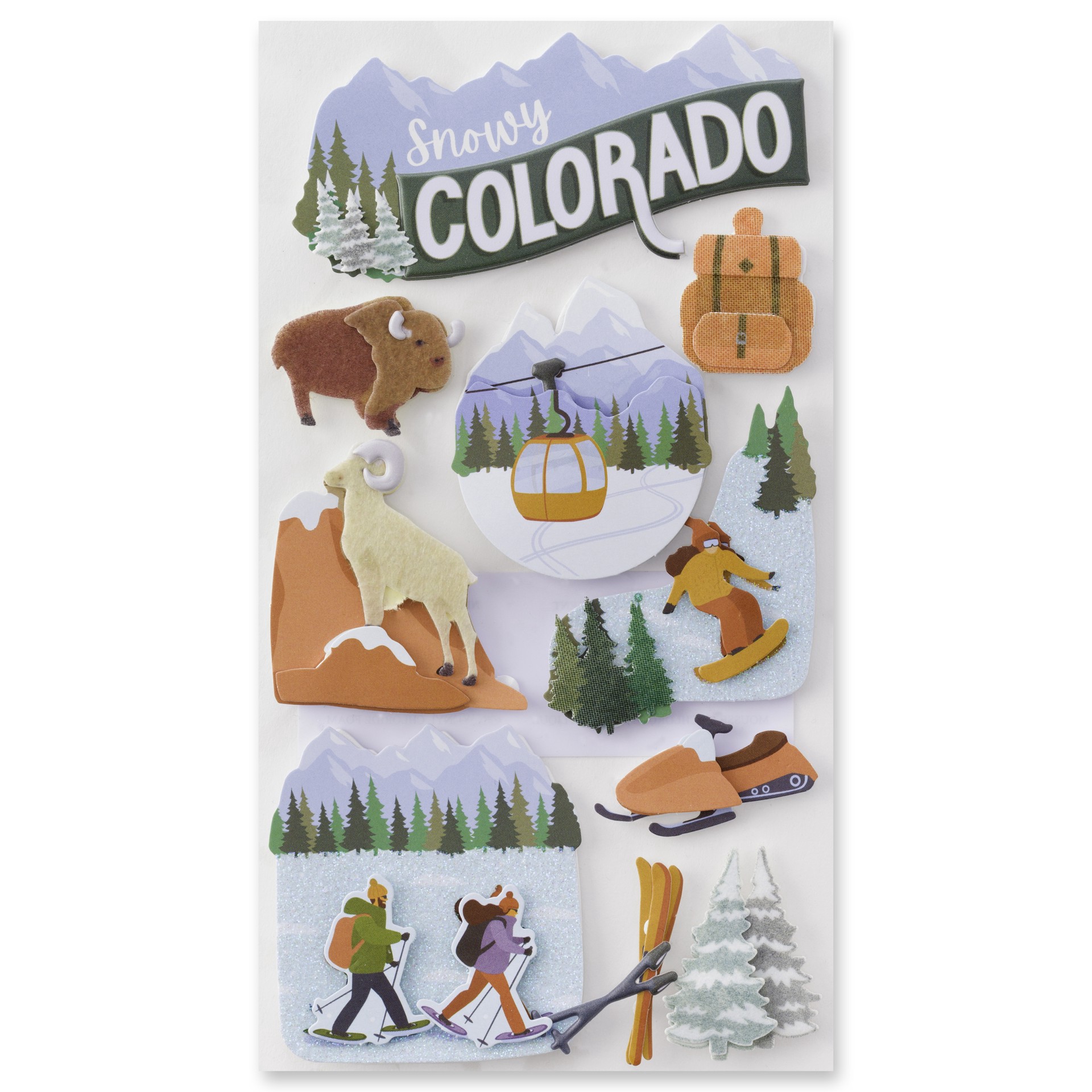 slide 4 of 4, Colorado Dimensional Stickers By Recollections, 3.88 in x 7.25 in