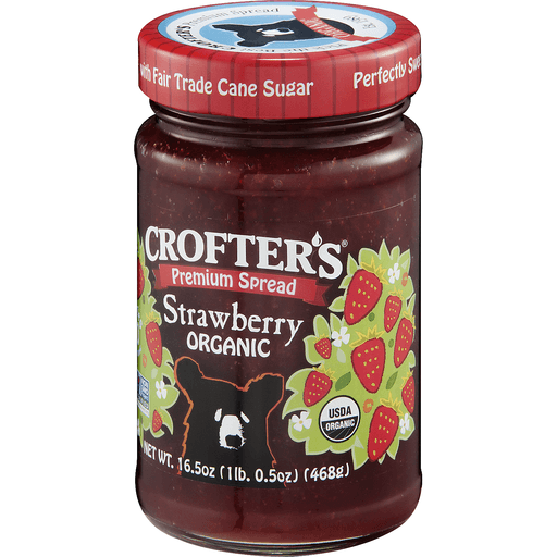 slide 2 of 9, Crofter's Crofters Fruit Spread, Organic, Premium, Strawberry, 16 oz