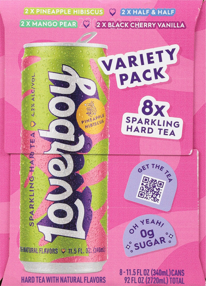 slide 7 of 9, Loverboy Sparkling Hard Tea Variety Pack 8 - 11.5 fl oz Cans, 8 ct; 11.5 oz