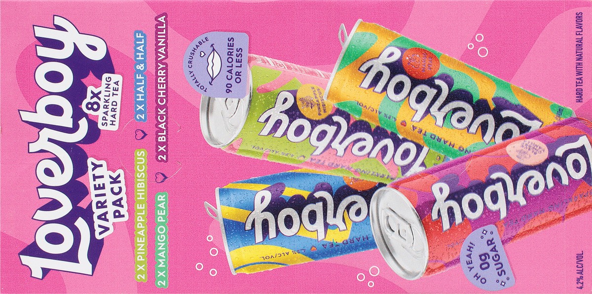 slide 9 of 9, Loverboy Sparkling Hard Tea Variety Pack 8 - 11.5 fl oz Cans, 8 ct; 11.5 oz