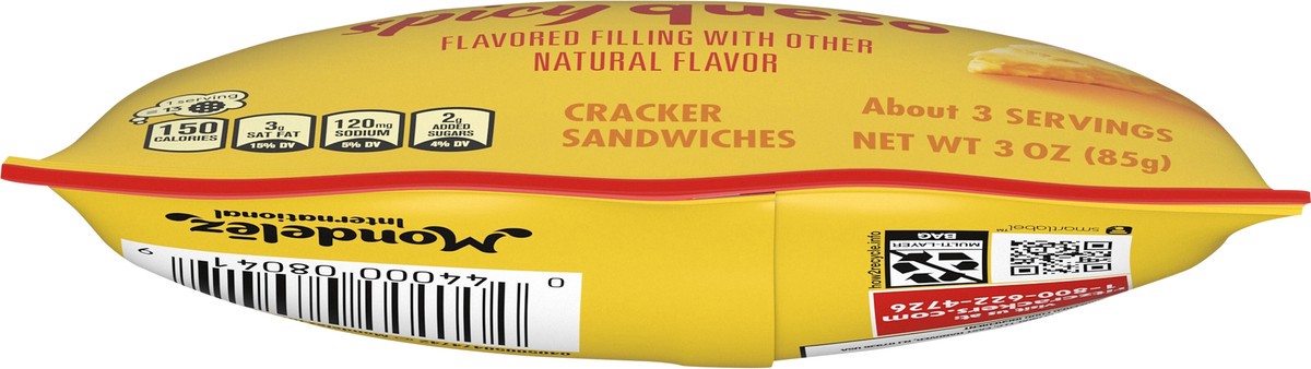 slide 12 of 14, Ritz, Bits Spicy Queso Crackers Sandwiches, Big Bag, 3 Oz, 3 oz
