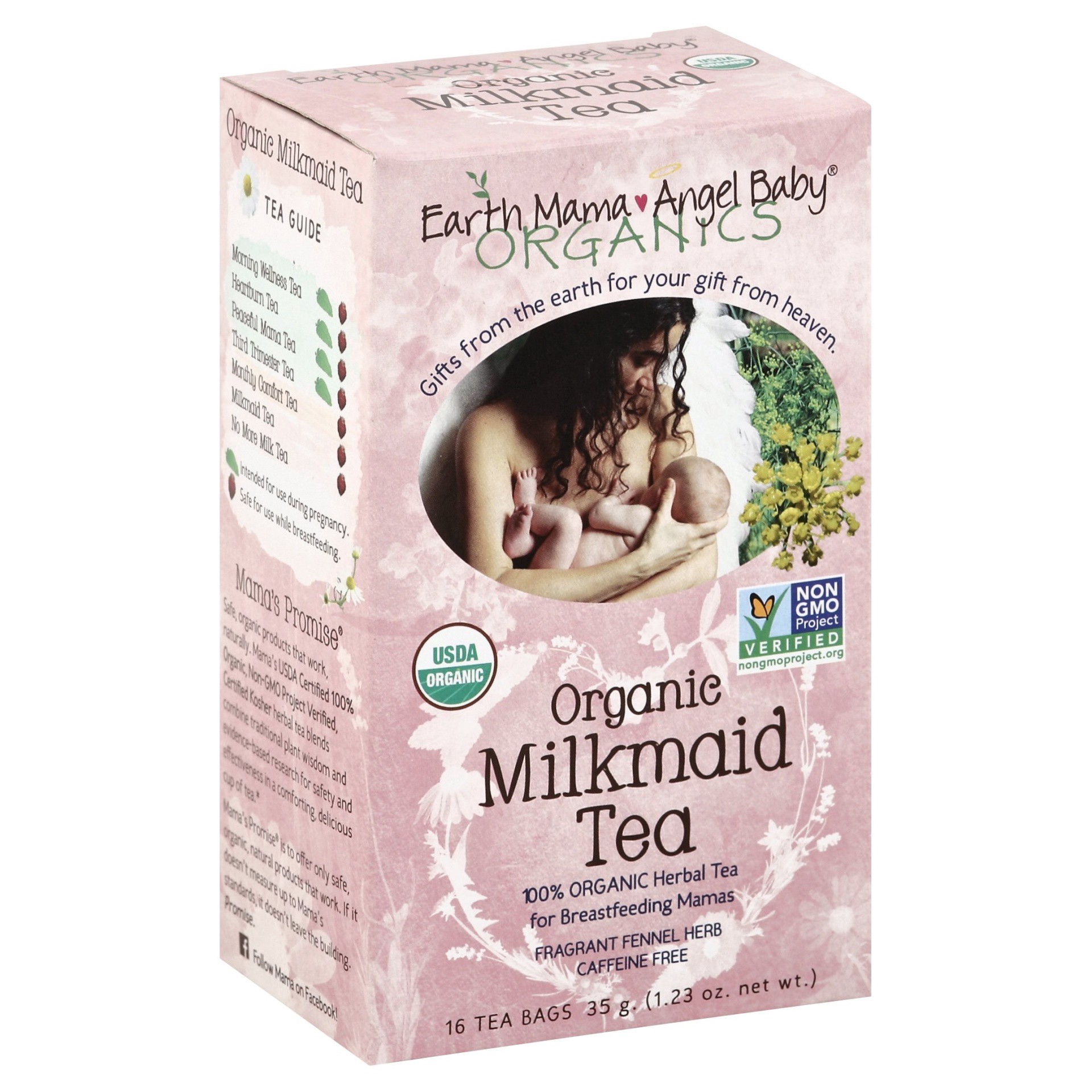 slide 1 of 6, Earth Mama Angel Baby Organic Milkmaid Tea, 16 ct
