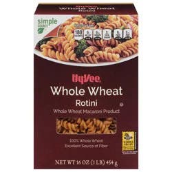 Hy-vee Whole Wheat Macaroni Product, Rotini - 16 oz