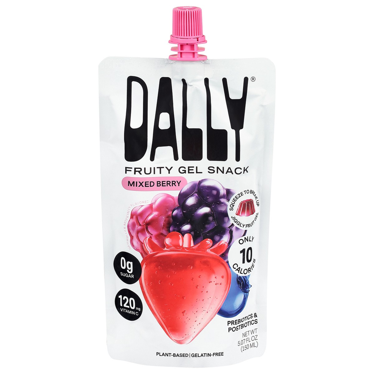 slide 1 of 15, Dally Mixed Berry Fruity Gel Snack 5.07 fl oz, 5.07 fl oz