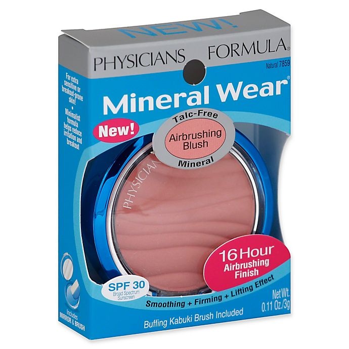 slide 1 of 1, Physicians Formula Mineral Wear Talc-Free Mineral Airbrushing Blush, Natural, 1 ct