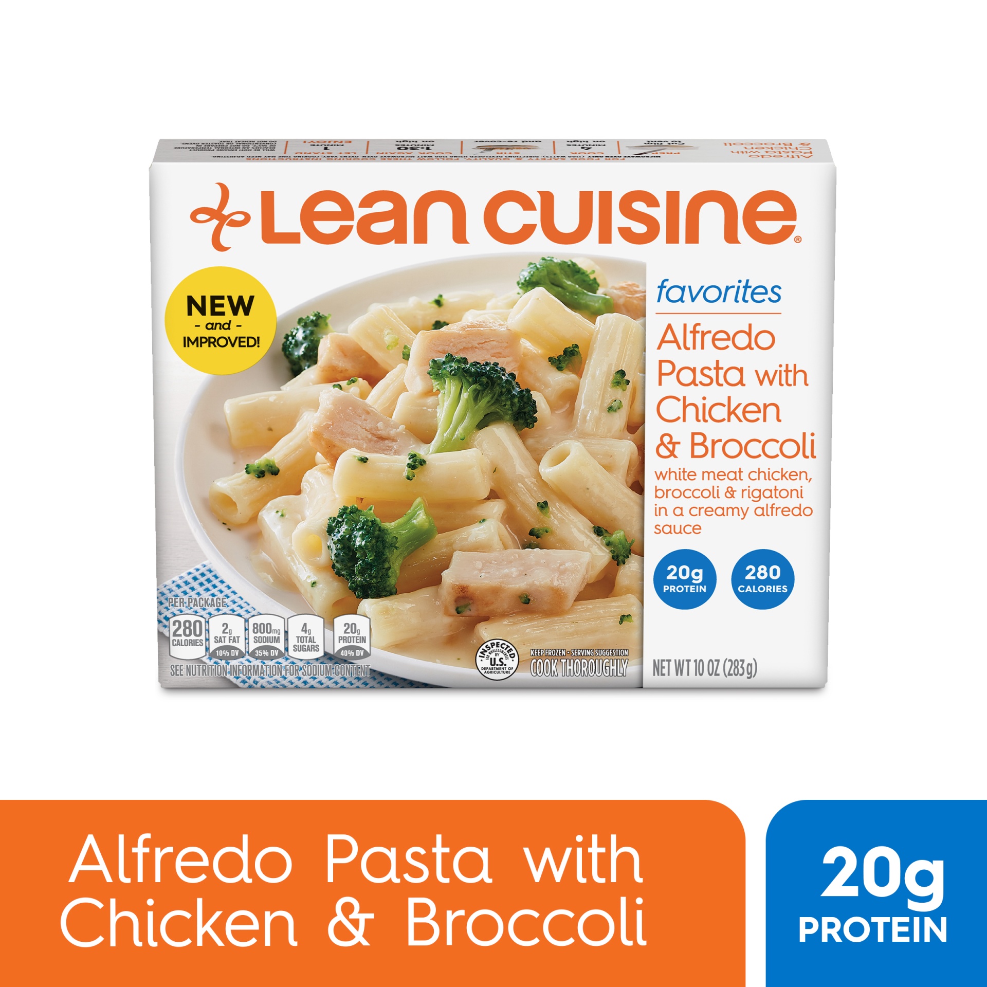 slide 1 of 9, Lean Cuisine Alfredo Pasta With Chicken & Broccoli, 10 oz