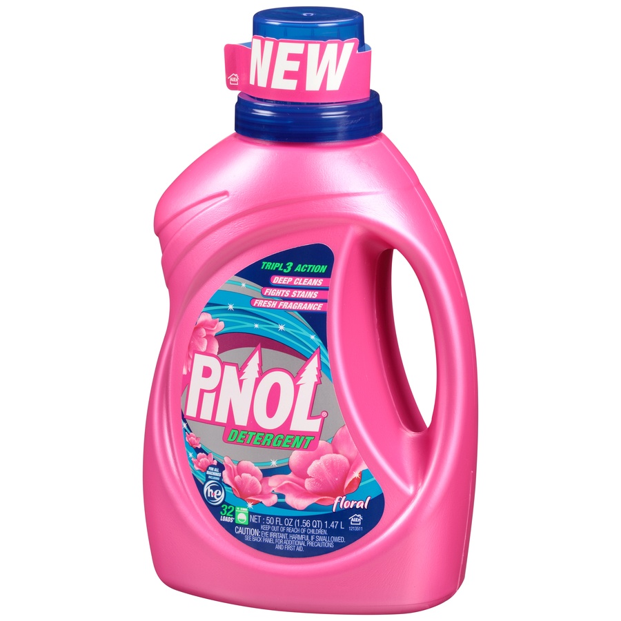 slide 3 of 7, Pinol Detergent, Floral, 50 oz