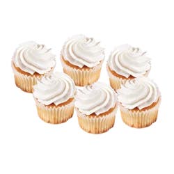 Everyday Cupcakes White With White Icing - 6 count