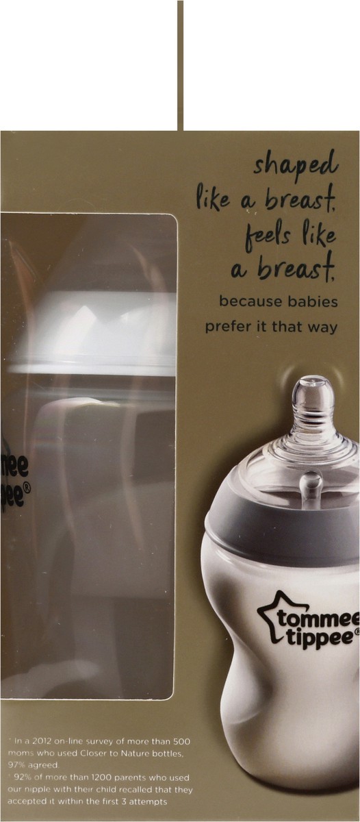 slide 3 of 12, Tommee Tippee Closer to Nature 0+ Months Slow Flow Baby Bottle with Anti-Colic Valve 1 ea, 1.0 ct