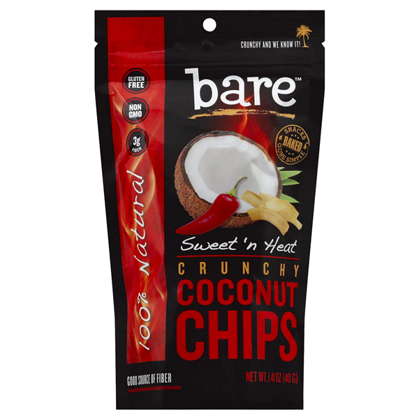 slide 1 of 3, Bare Sweet Heat Coconut Chips, 1.41 oz