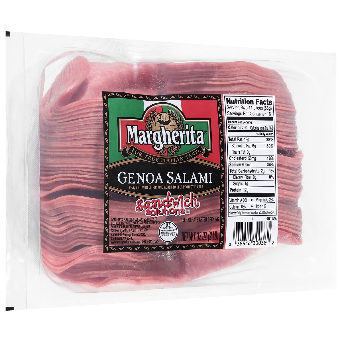 slide 14 of 14, Margherita Genoa Salami - 0.50 Lb, 0.5 lb