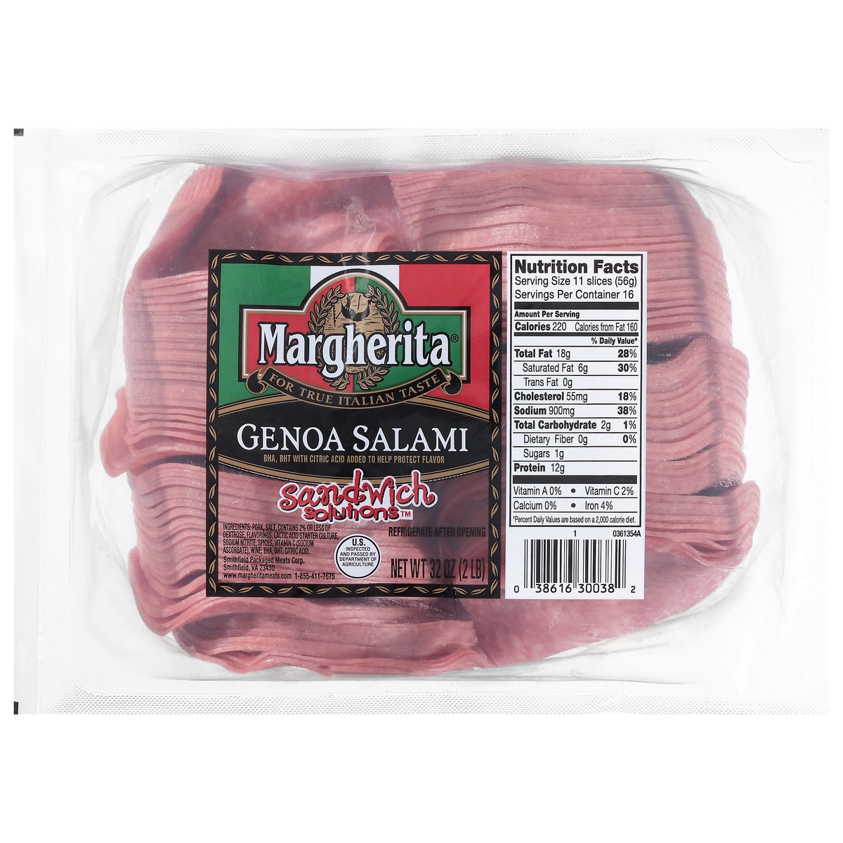 slide 8 of 14, Margherita Genoa Salami - 0.50 Lb, 0.5 lb