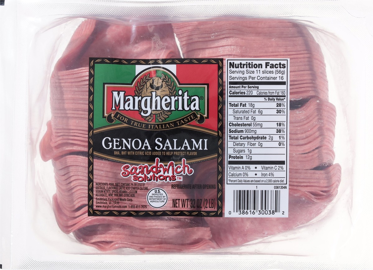 slide 3 of 14, Margherita Genoa Salami - 0.50 Lb, 0.5 lb