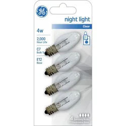 GE 4-Watt Nightlight Incandescent Light Bulb - Clear