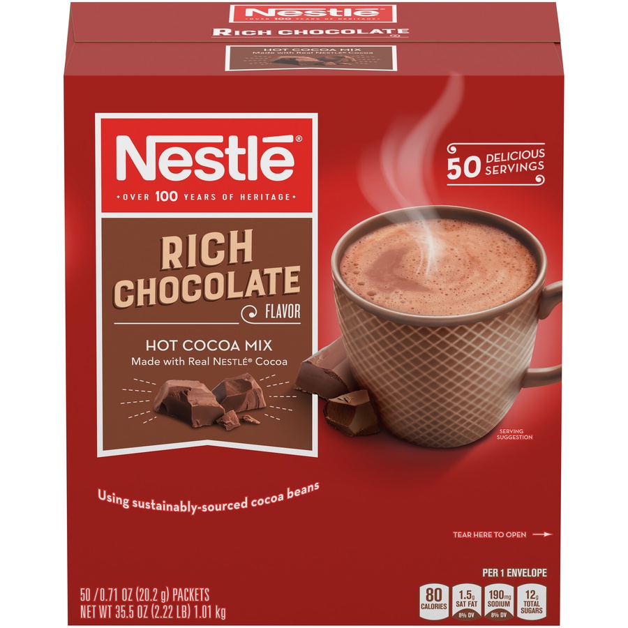 slide 1 of 6, Nestlé Instant Cocoa Mix - 50 ct, 50 ct