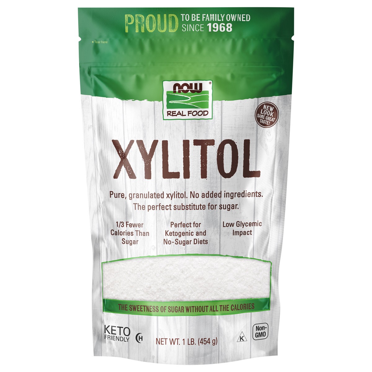 slide 1 of 3, NOW Real Food Xylitol - 1 lb., 1 lb