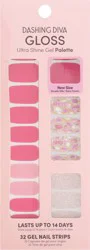 Dashing Diva Gloss Palm Beach Gel Nail Strips - 32 ct