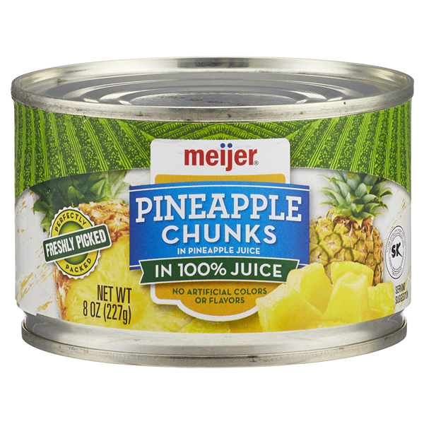 slide 1 of 4, Meijer Pineapple Chunks in Pineapple Juice, 8 oz