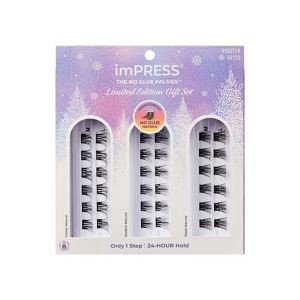 slide 1 of 1, KISS Impress Press-On Falsies Holiday Gift Set- Natural, 1 ct