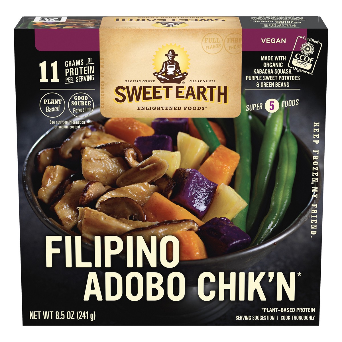 slide 1 of 13, SWEET EARTH NATURAL FOODS Sweet Earth Filipino Adobo Chik'n, 9 oz