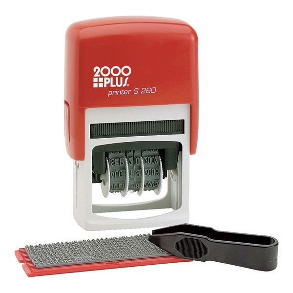slide 1 of 1, 2000Plus 2000 Plus Custom Dater Stamp Kit, Blue/Red, 1 ct
