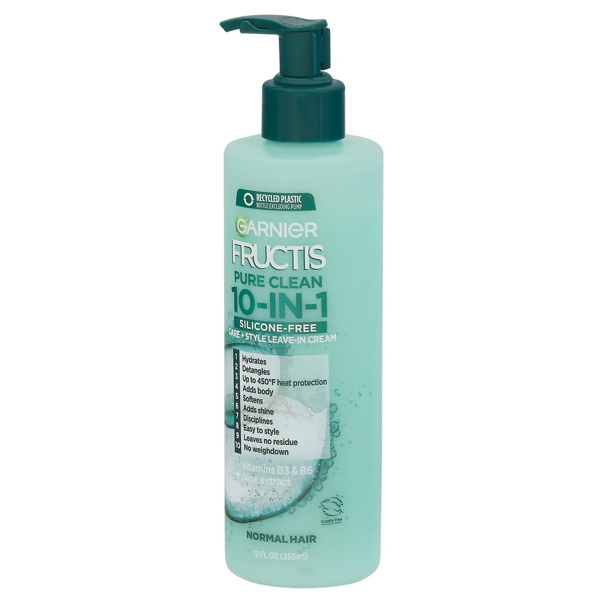 slide 9 of 9, Garnier Pure Clean 10-in-1 Care and Styling Leave In Cream - 12 fl oz, 12 fl oz