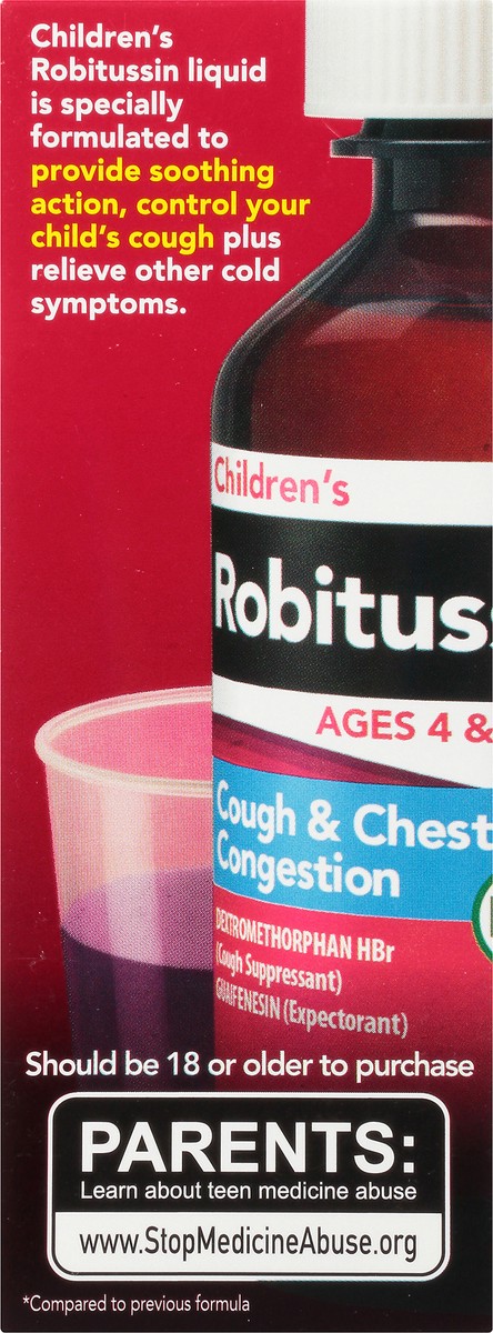 slide 4 of 10, Robitussin Children's Non-Drowsy Grape Cough & Chest Congestion 4 oz, 4 oz