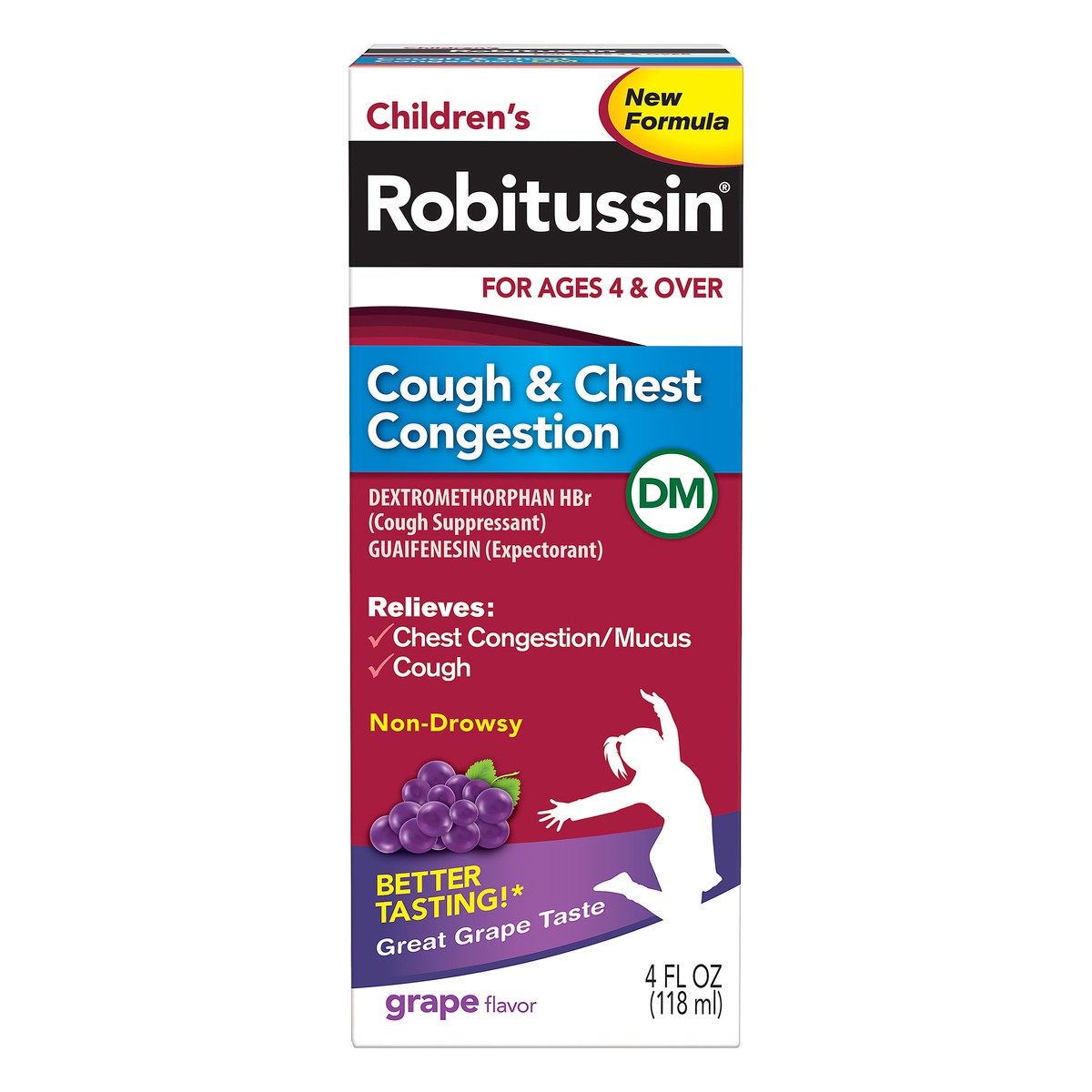 slide 6 of 10, Robitussin Children's Non-Drowsy Grape Cough & Chest Congestion 4 oz, 4 oz