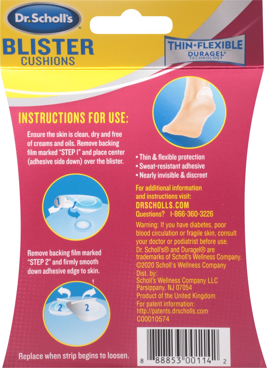 slide 8 of 9, Dr. Scholl's Thin+Flexible Blister Cushions 6 ea, 1 ct