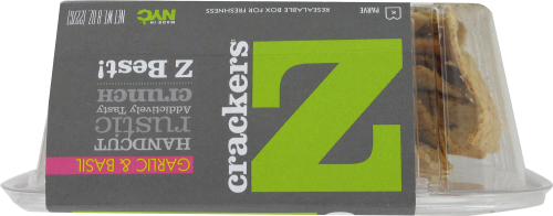 slide 2 of 6, Z Crackers Crackers, Garlic & Basil, 8 oz