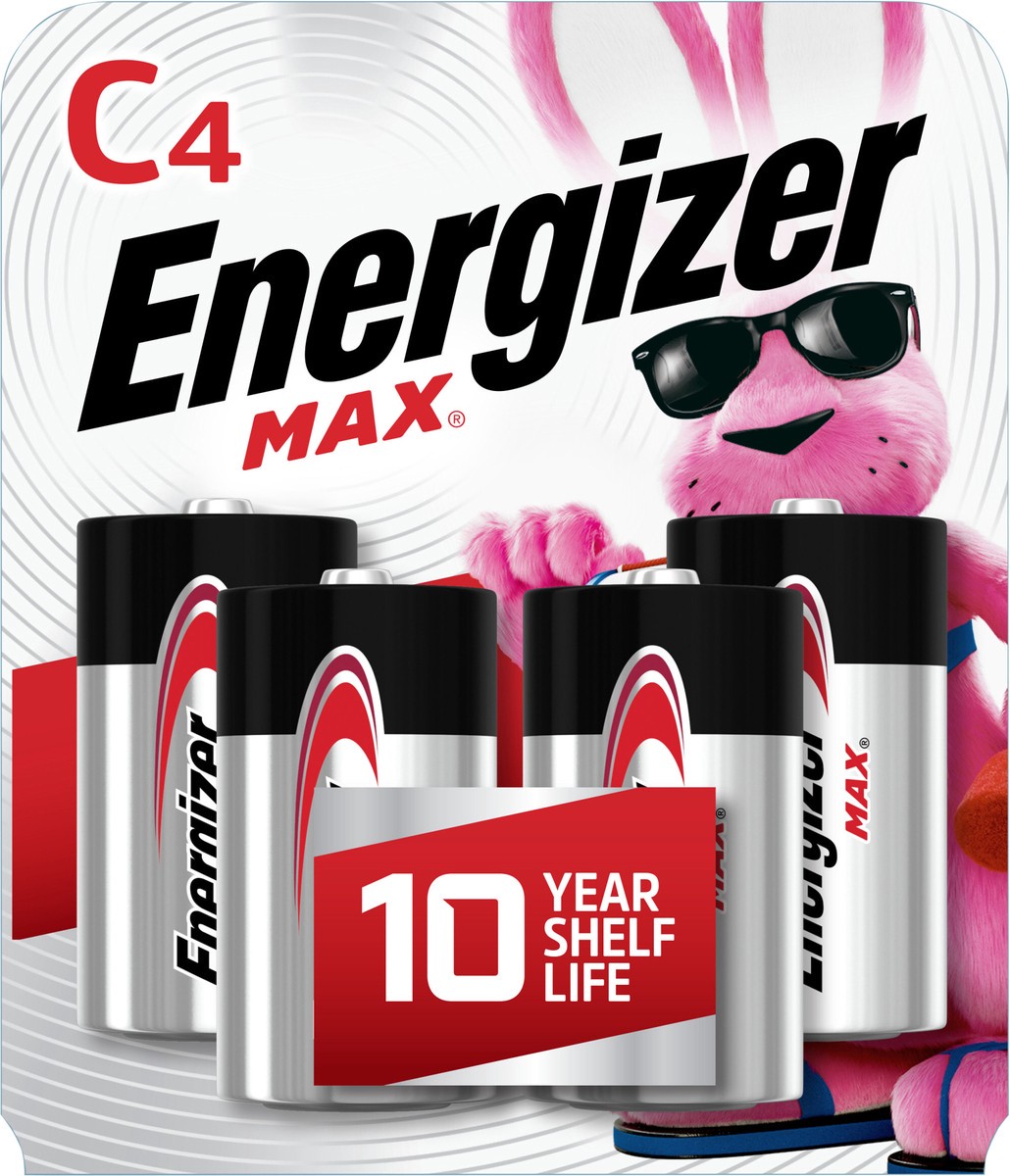slide 3 of 3, Energizer MAX C Batteries (4 Pack), C Cell Alkaline Batteries, 4 ct